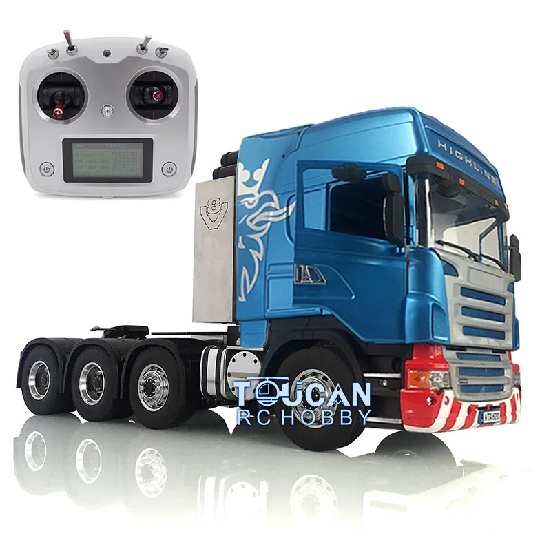 1/14 LESU 8*8 RC Tractor Truck Car Model Painted Unassembled Kit Metal Chassis ESC Cabin Set Servo Motor 2Speed Gearbox THZH0919