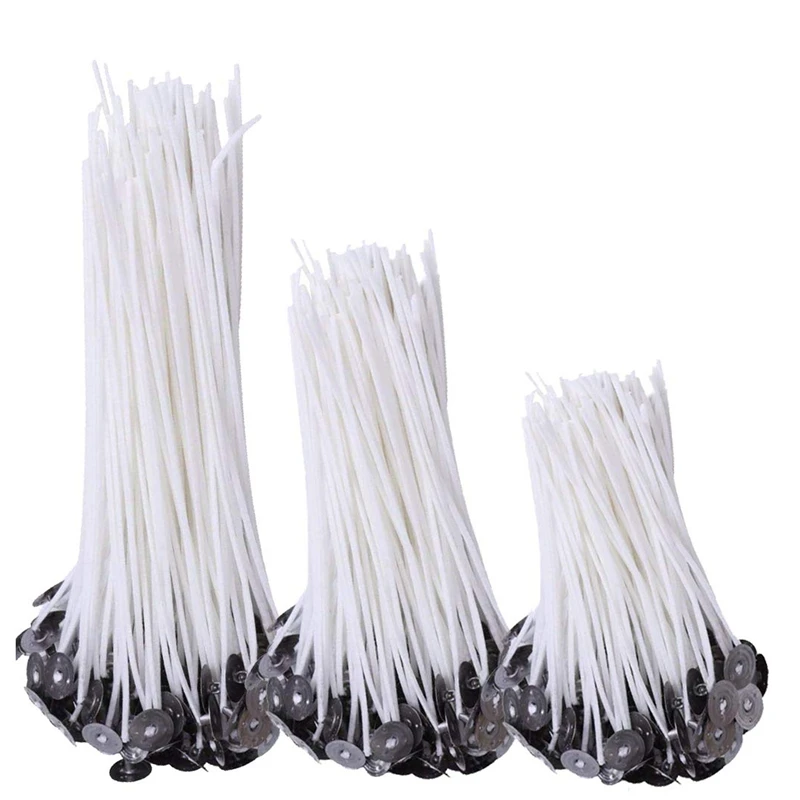 150Pcs Natural Candle Wicks, 50Pcs 8 Inch Candle Wicks, 50Pcs 6 Inch Candle Wicks, 50Pcs 4 Inch Candle Wicks, Low Smoke Natural