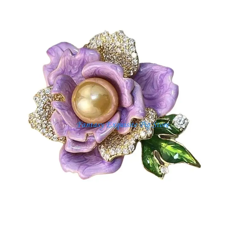 مصنوعة يدويًا يدويًا مصنوعًا يدويًا فاوش بروش دبوس مينا ملون تفاصيل تزيين شارة سبيكة لإهداء العطلات