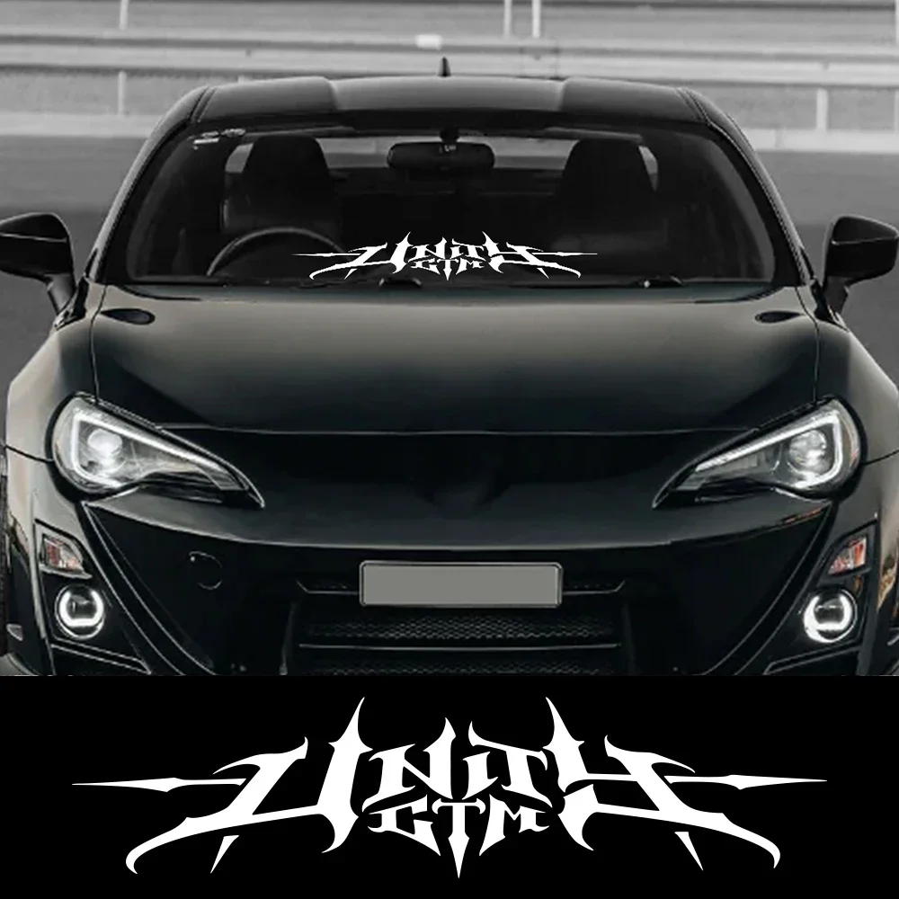 Car Windshield Banner Sticker Rear Window GTM Racing Decor Vinyl Decals Truck Door Waterproof Exterior Graphics Auto Accessories