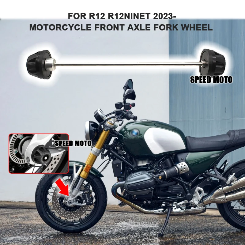 

Motorcycle Accessories R12 NINET Front Wheel Axle Fork Crash Slider Protector For BMW R12 R 12 Nine T 2023 2024