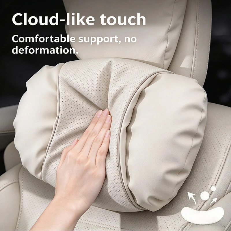 Car Headrest Soft Leather Neck Support Car Neck Pillow Travel Rest Pillows For Lexus LS 400 LS430 LS460 LS600h