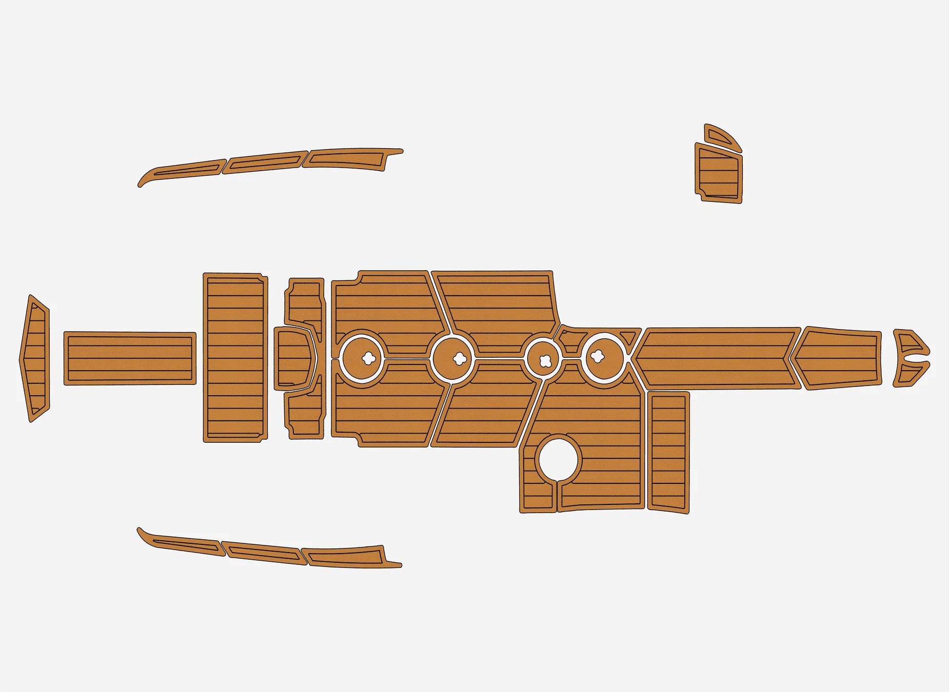 

Marine Faux Teak EVA Non-Slip Mat -2014 Mastercraft X10 Self-Adhesive 1/4" (6mm) Boat Deck Pad for Cockpit & Deck