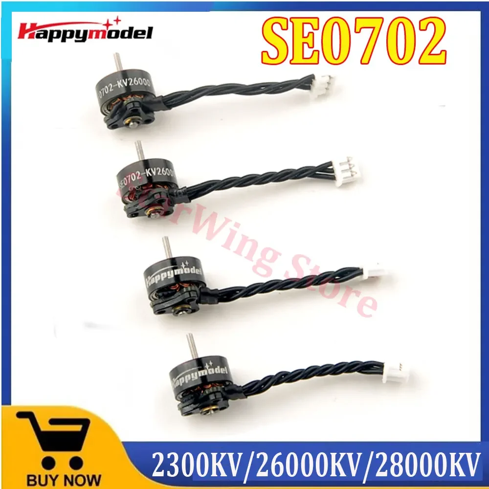 HappyModel SE0702 2300KV 26000KV 28000KV 1S Motor sem escova para RC FPV Racing Freestyle 65mm 75mm Tinywhoop Mobula6 ELRS Drone