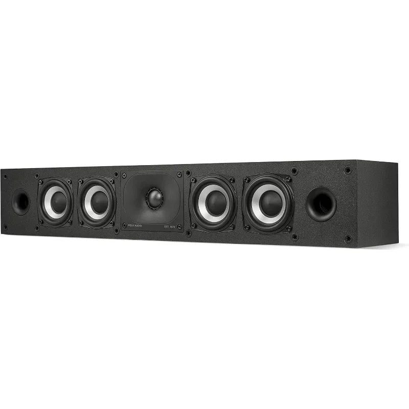 Monitor XT35 Slim Center Channel Speaker - Hi-Res Audio Certified, Dolby Atmos ,  Wall-Mountable, Midnight Black