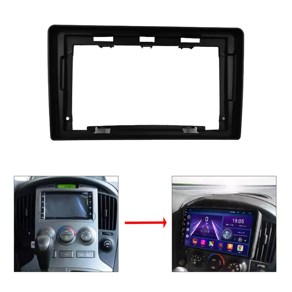 

9-дюймовый автомобильный DVD-приемник, аудио, внутренняя видеорадио, лицевая панель, рамка для Hyundai Starex/H1 2007-2015 годов