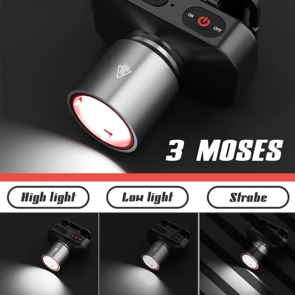 Strong Light Led Headlight 3 Modes Super Bright Zoom Flashlight USB Rechargeable Long Life Outdoor Fishing work Light Lantern