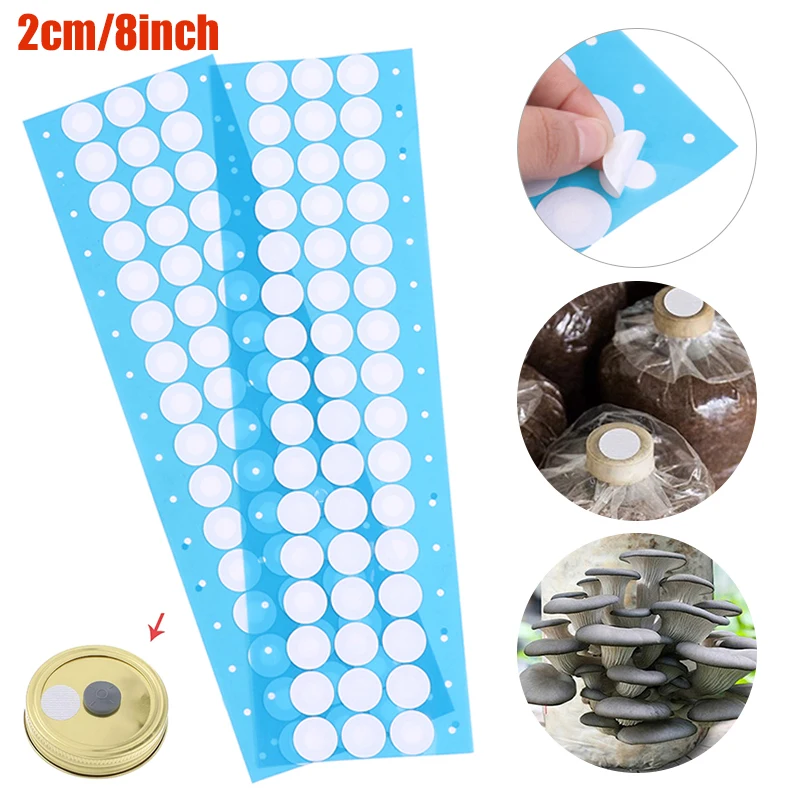 48Pcs/sheet Hydrophobic Breathable Membrane Sterile Mesh Membrane Filter Sterile Lid Mushroom Cultivation Laboratory Supplies