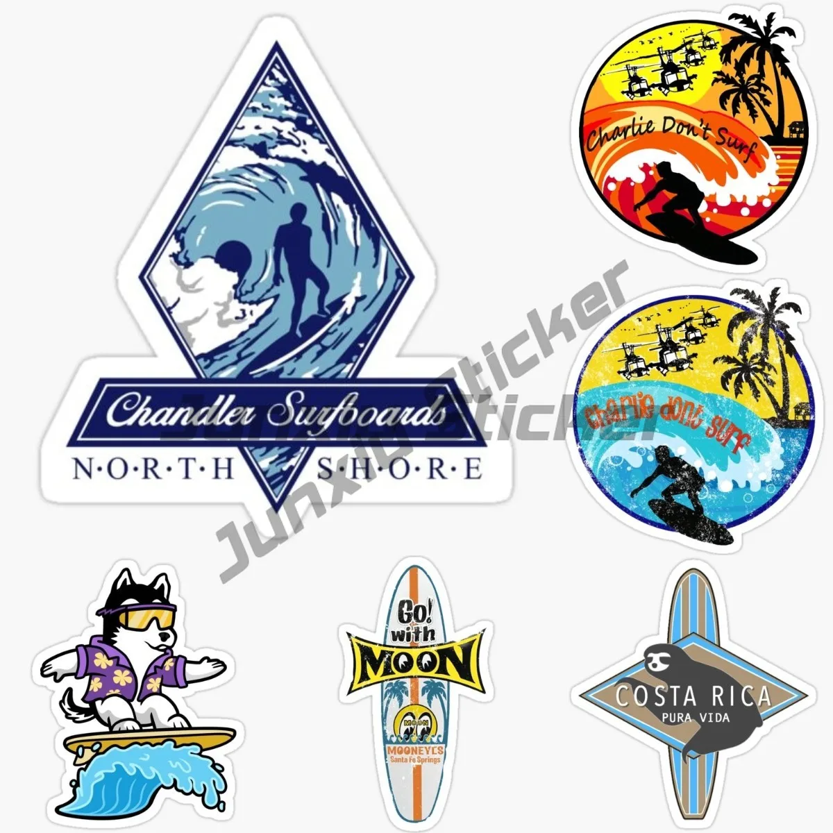 

Personalized SURF Sticker Car Surfer Vintage Car American V8 PVC Vinyl Self-adhesive Car Styling Decal
