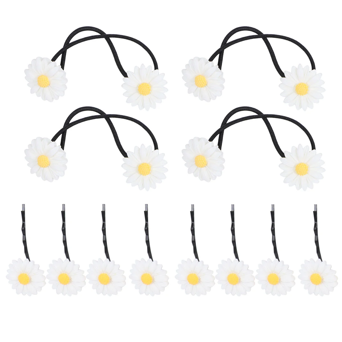 

12 Pcs Daisy Hair Clips Girls Women Barrettes Cute Simple Fashion Design Wedding Party Daily Lasting Good