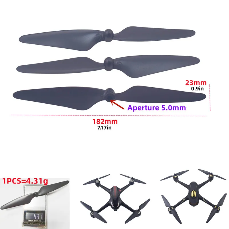 Cubierta protectora de hélices de 4 piezas, hélice de 4 piezas para Hubsan H501S/H501A/H501C/H501M/H501S W/H501S pro RC, Avión de cuatro ejes