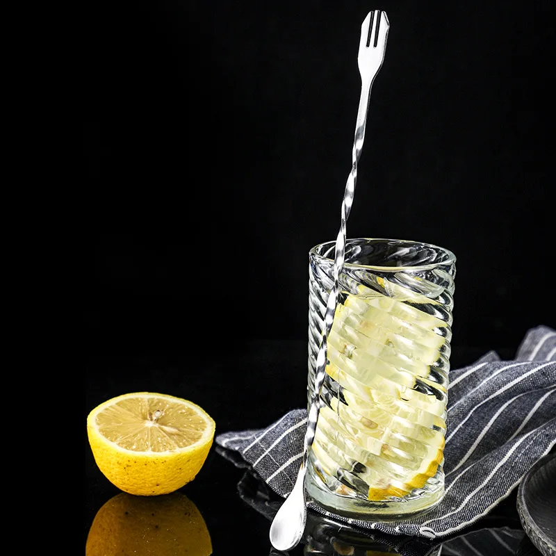 

26cm Stainless Steel Cocktail Bar Spoon Disc Tail Drink Mixer Bar Stirring Mixing Barware