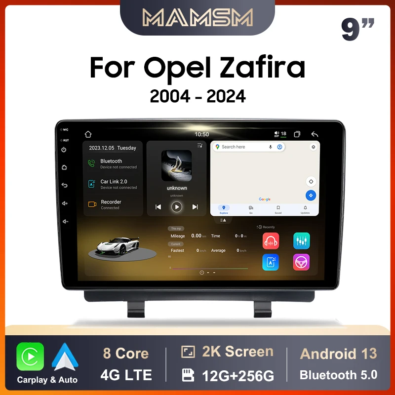 MAMSM Car Radio For Opel Zafira 2004 - 2018 2024 Android 13 Multimedia Video Player 4G GPS Carplay Auto Head Unit intelligent