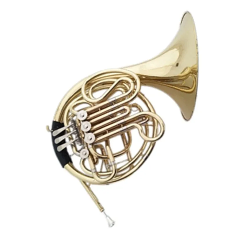 

Hooqu Double-Row French Horn With Four-Button B/F Key Professional Performance Students Beginners Copper Wind Instrument