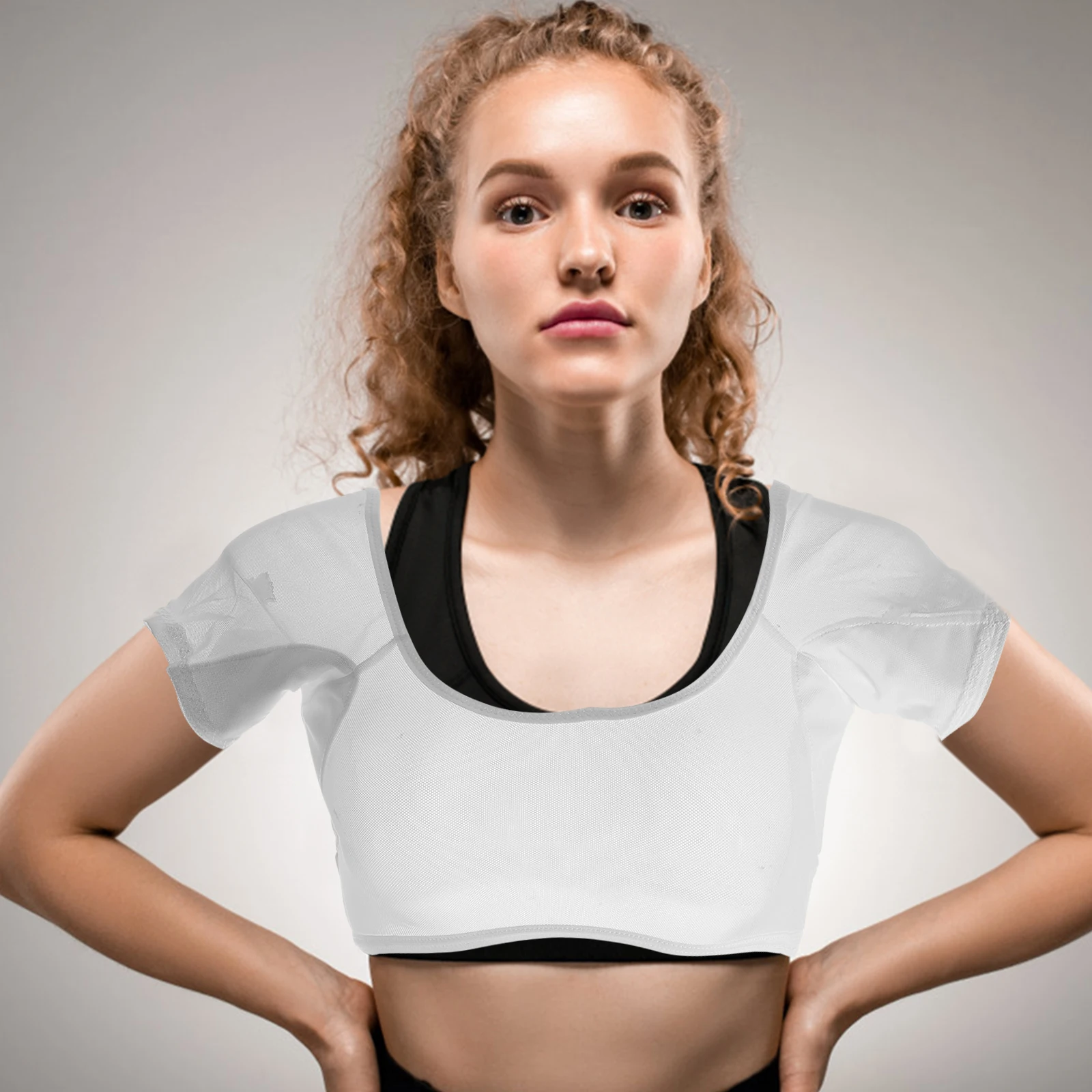 

Sweatshirt Proof Undershirt for Women Sweat-proof Sleeveless Girl Vest White Protectors Arms Travel