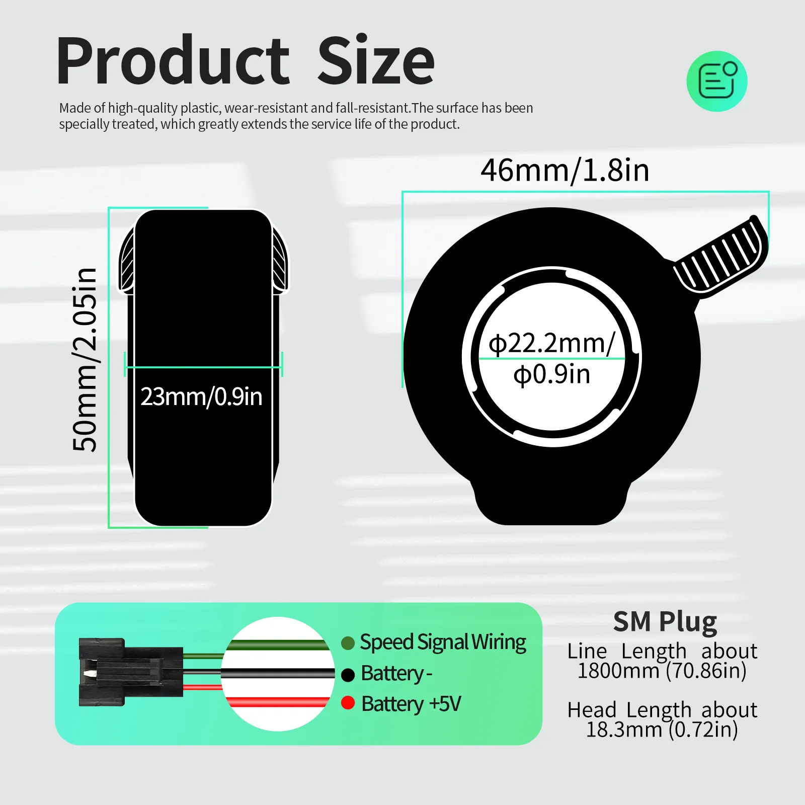 학습 기능이 있는 Ebike 24v-52v 17A-60A 사인파 컨트롤러, 세 번째 모의고사, S866 컬러 LCD 디스플레이 썸네일 5
