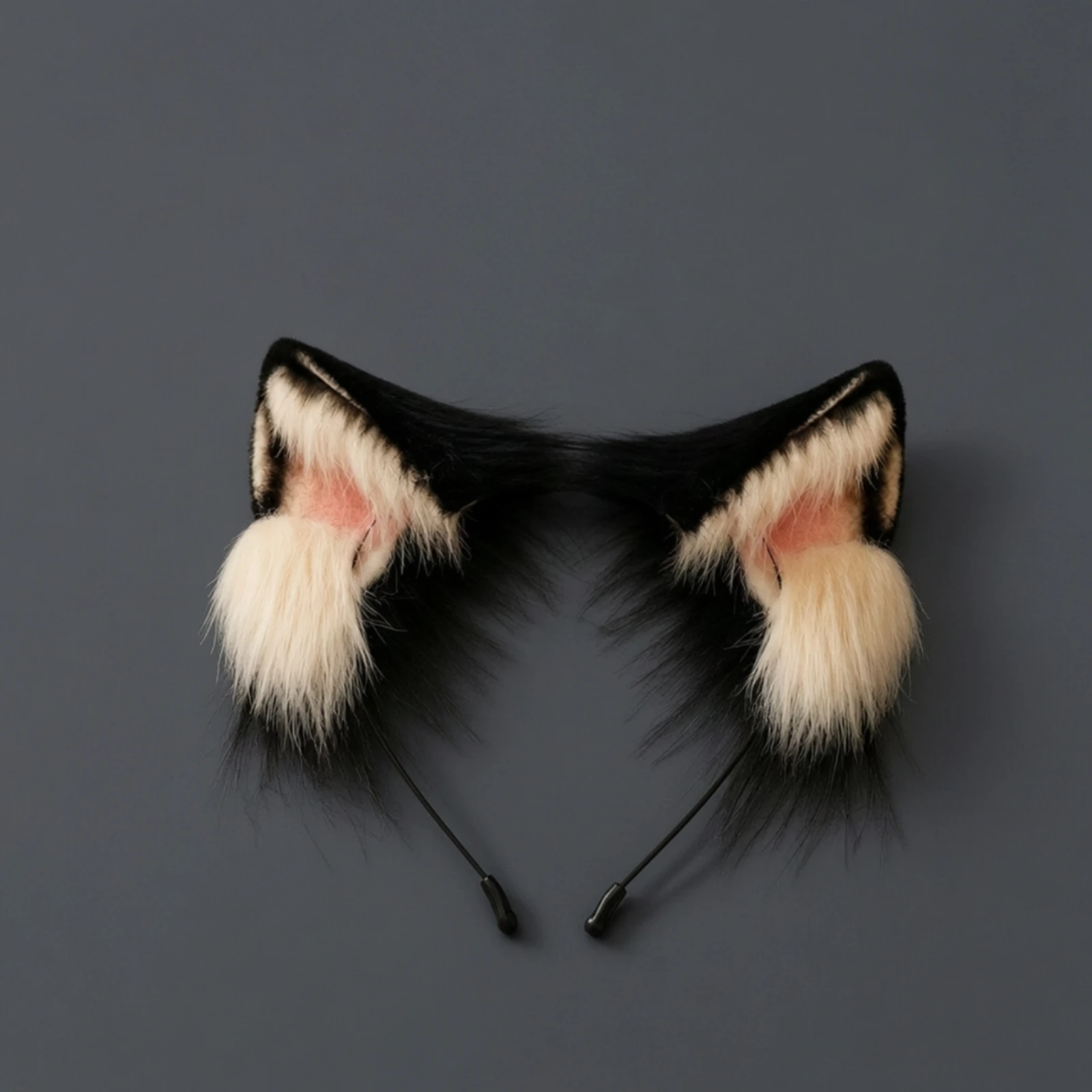 Cat Ear Headband Lightweight Cat Ears Headband with Faux Fleece Costume Accessory Cute Long-Lasting for Cosplayers, Cosplay