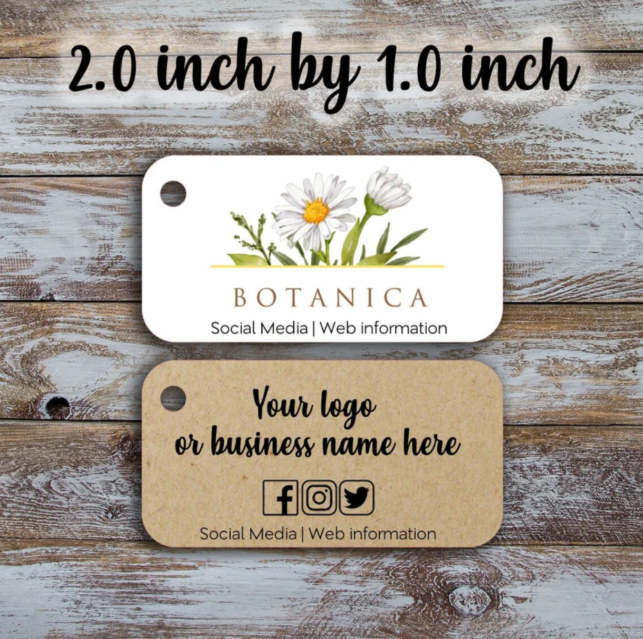 50pcs Custom tags -2.0 inch by 1.0 inch, Customized Small Price Tags, Jewelry Hang Tags, Labels, retail pricing