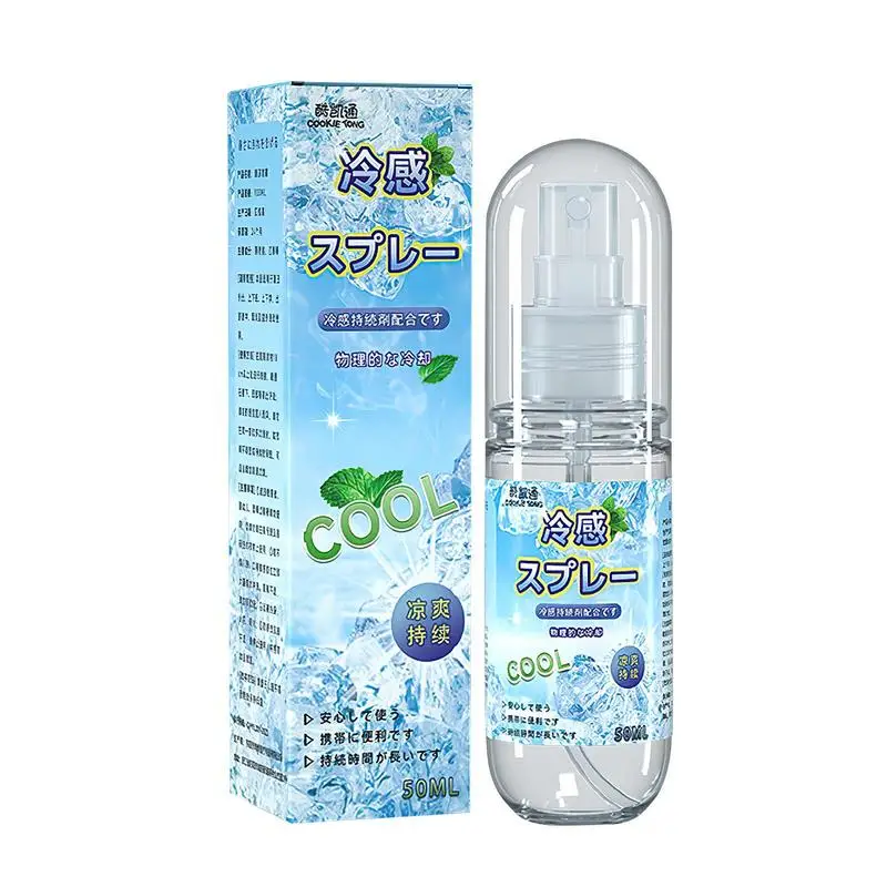 50/100ml Cooling Spray Natural Mint Mist for Quick Cool Long Lasting Cooling Spray for Sports Outing Camping and Summer