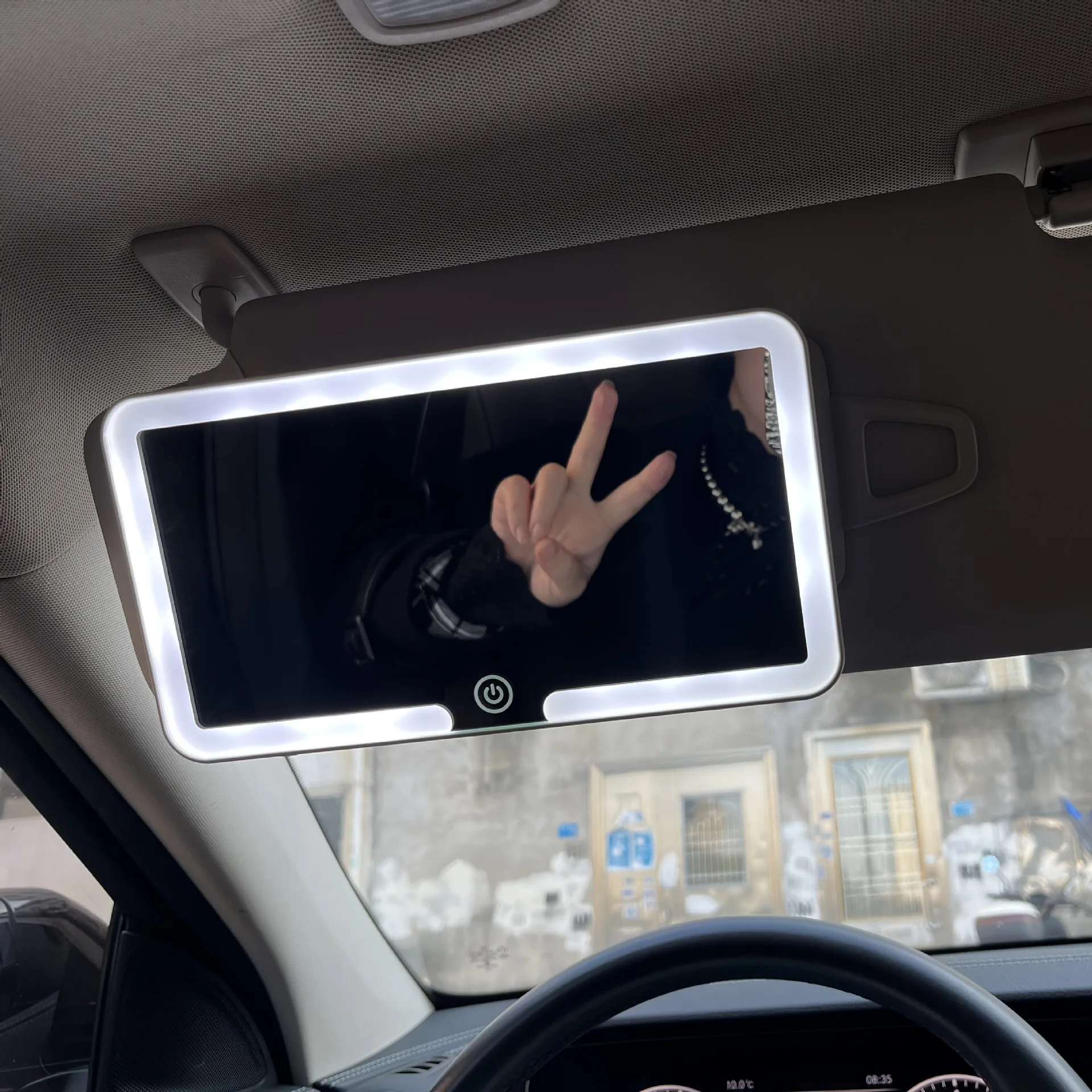 Car visor mirror third gear dimming makeup mirror car makeup lamp