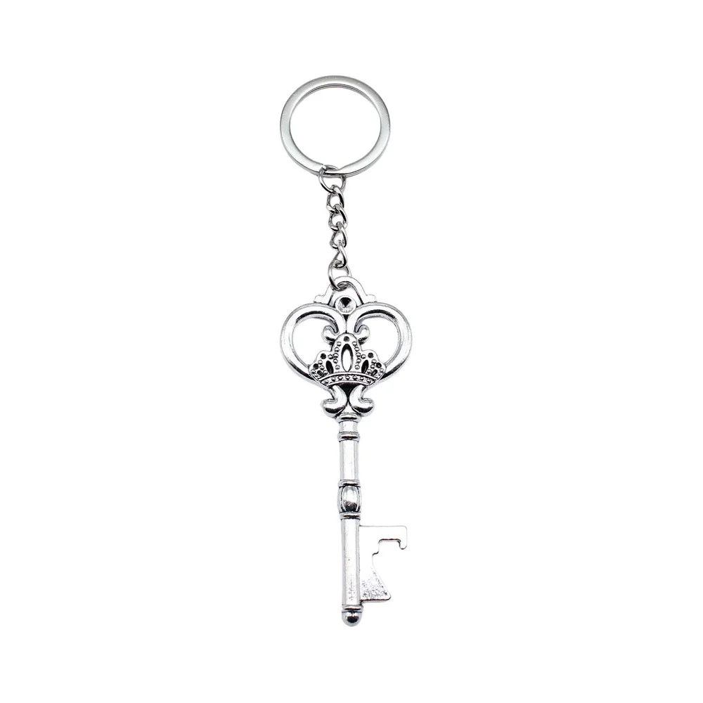 Antique Silver Color Plated Zinc Alloy Key Chains Making Retro Antique Keyschain Metal Charms Manga Fans Collect Men Women Gift