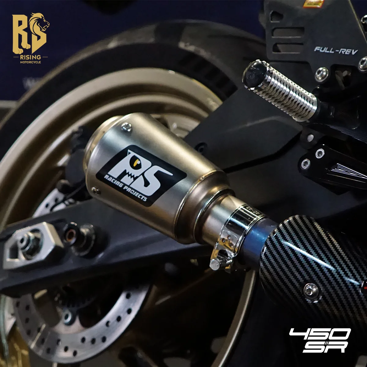 

RS For CFMOTO 450SR 450MT 450NK Slip on Full Motorcycle Exhaust System stainless steel racing Exhaust Pipe MOTO GP