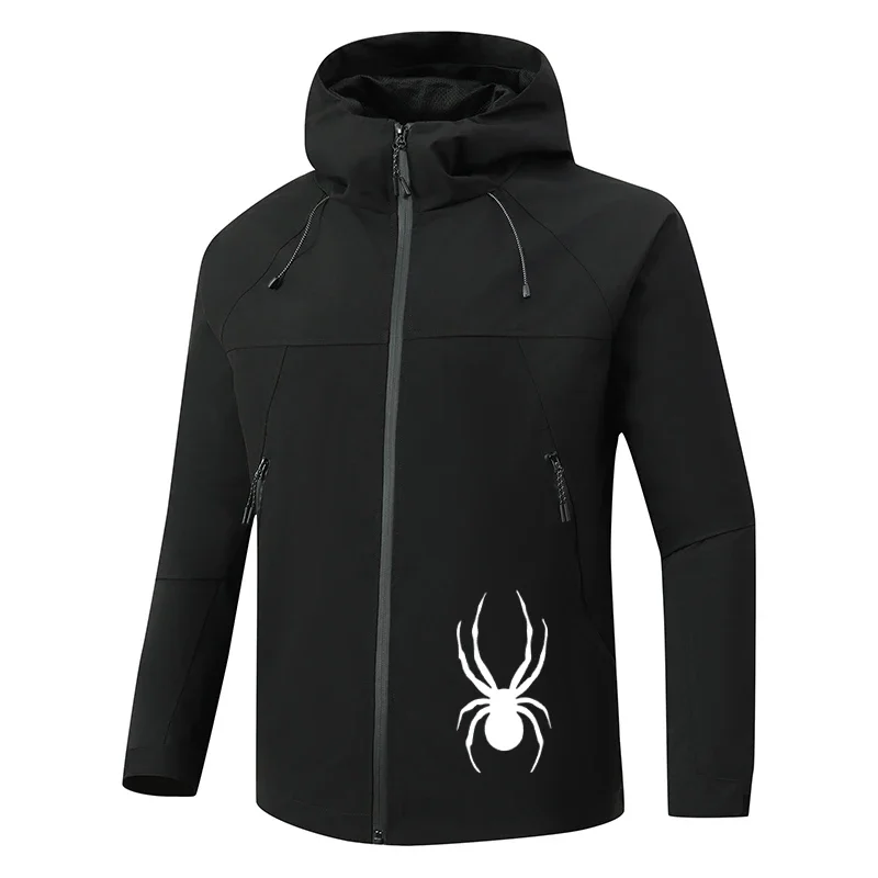 Men's and women's waterproof outdoor hooded jackets, outdoor rock climbing autumn and winter windproof jackets