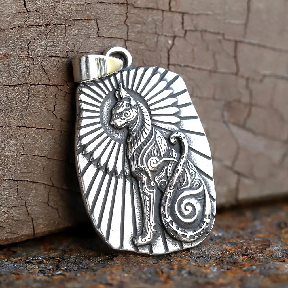 قلادة قطط وحيوانات قوطية 316L من الفولاذ المقاوم للصدأ للرجال ، مجوهرات رائعة لراكبي الدراجات النارية ، موسيقى الروك البانك ، الرجعية ، هدية الهالوين ، جديدة ، #1