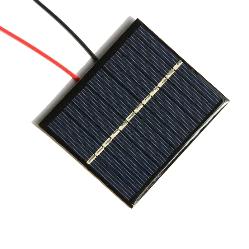 Cena fabryczna 100 SZTUK Mini Panele Solarny 0.57W 6V Mała Ogniwo Solarny z Kablem 15CM Łatwa Zrób To Sam Zabawka Solarna Mały System Energetyki Słonecznej