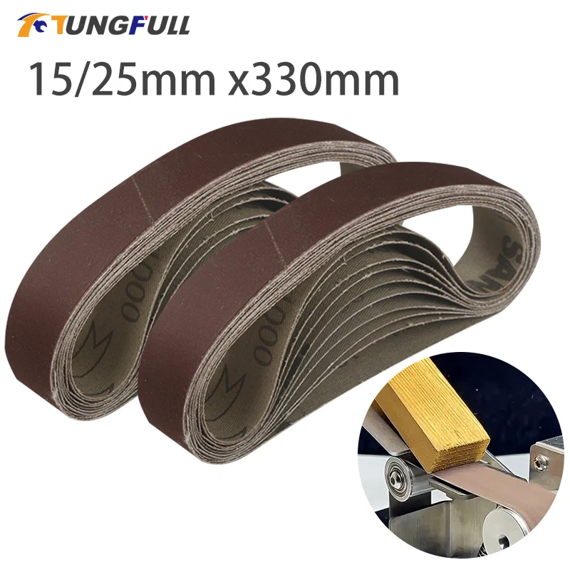 330*25mm/15mm Sanding Belts Abrasive Belt Tool For Belt Grinding Machine Polishing Tools  For Wood Soft Metal Polishing