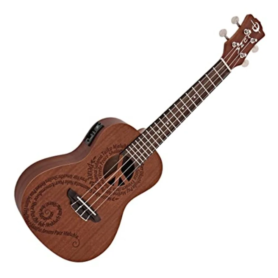

Maluhia Peace Concert Ukulele with Gig Bag Satin Natural for Music Enthusiasts Lightweight and Portable Design Ideal for Beginn