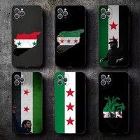 Syrian Syria Flag  Phone Case For iPhone 15,14,13,12,11,Plus,Pro Max,XS,X,XR,SE,Mini,8,7 Soft Silicone Black Cover