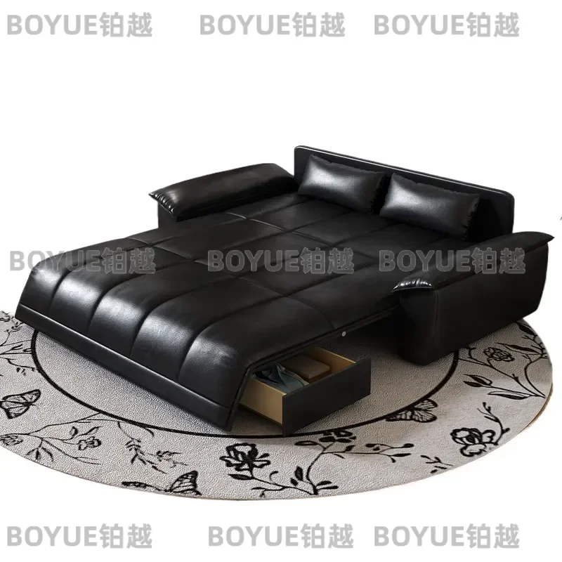 Italian Minimalist Electric Sofa Bed Multifunctional Remote Control Retractable Foldable Couch for Small Apartment Living