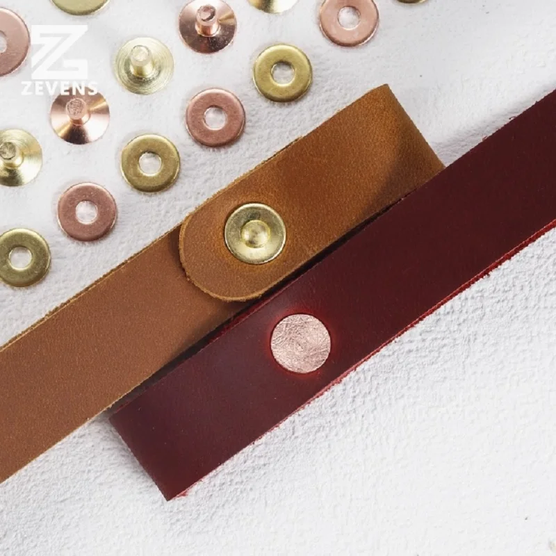 Brass Rivet For Leather With Burrs Washers For DIY Punch For Hole