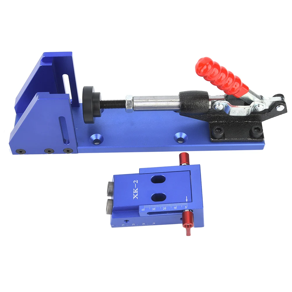 

Wood Working Tool Pocket Hole Jig with Toggle Clamp and Step Drill Bit Woodworking Joint Tool