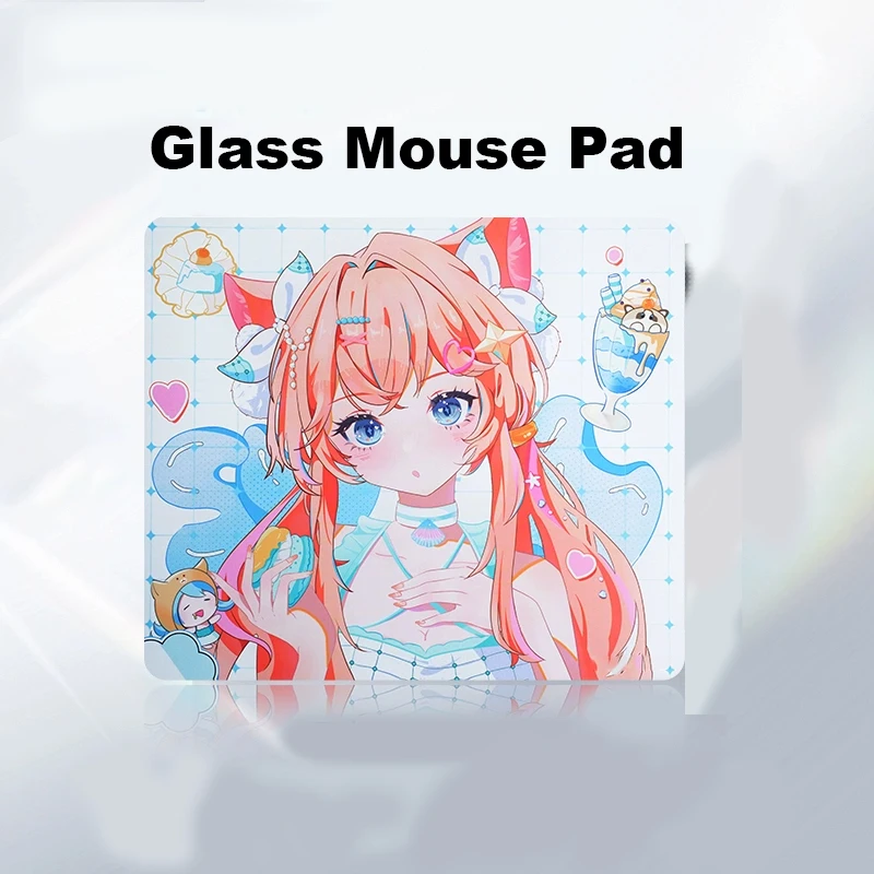 

Летний фестиваль аниме девушка мультфильм XXL стеклянный игровой коврик для мыши обновленная закаленная гладкая поверхность для FPS eSports и офиса домашнего использования