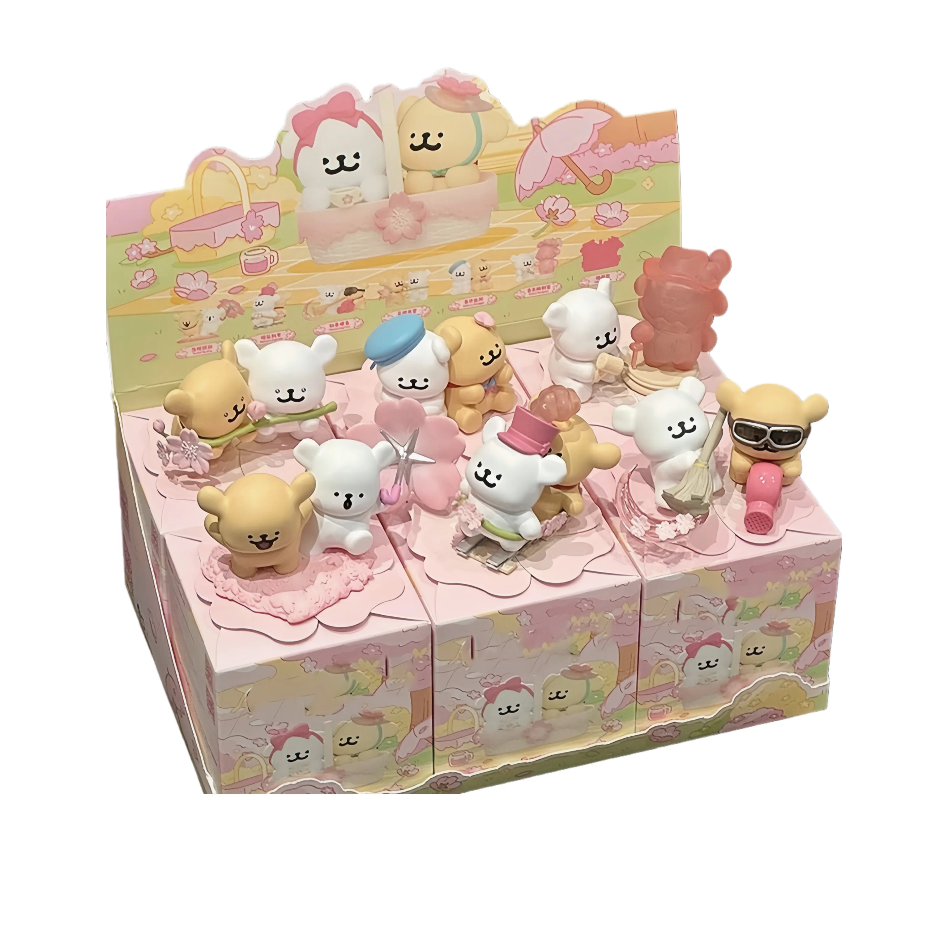 

Мальтийская радостная весенняя глухая коробка, милая романтическая собака сакуры с магнитным основанием для декора стола, холодильника, подарок для фанатов детей