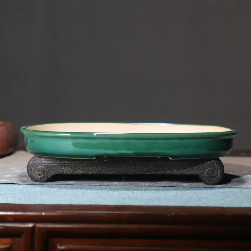 Purple Sand Flower Pot Round Bonsai Pot Chinese Retro Desktop Flower  Japanese Antique Succulent Flower 1PCS