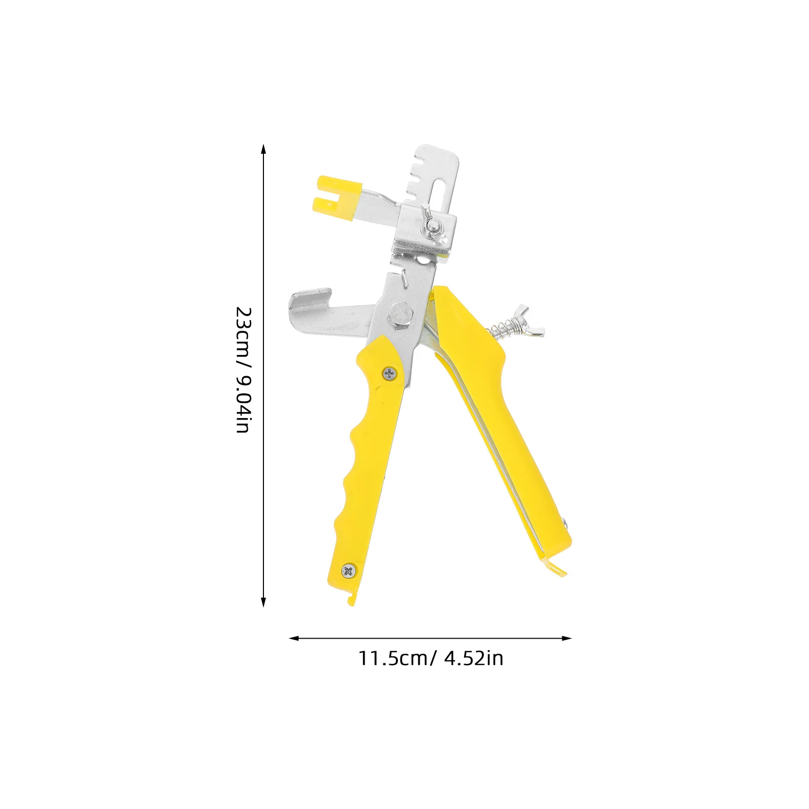 Tile System Tool With Pusher Clamp Tile Leveler For Flat Surface No Gaps Yellow Construction Laying Aid
