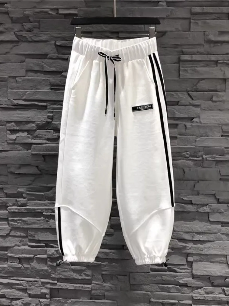 calca-de-moletom-feminina-esportiva-de-caimento-solto-novo-estilo-primavera-outono-com-faixa-lateral-punho-elastico-moder