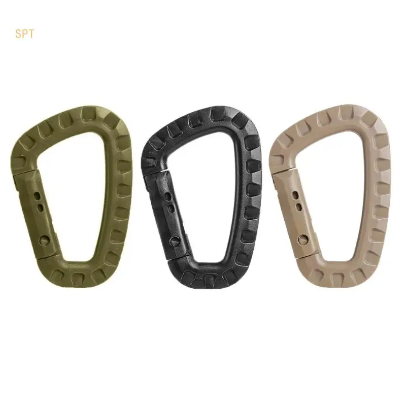 Tactically Carabiner Keychains Outdoor Backpacks Karabiner Buckle Fast Carabiner Plastic Hook for Outdoor Camping Climbing 714F