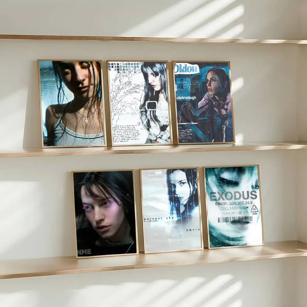 Singer Oklou Choke Enough Anime-Poster, selbstklebende Whitepaper-Drucke, Poster, Kunstwerke, Kawaii-Raumdekoration