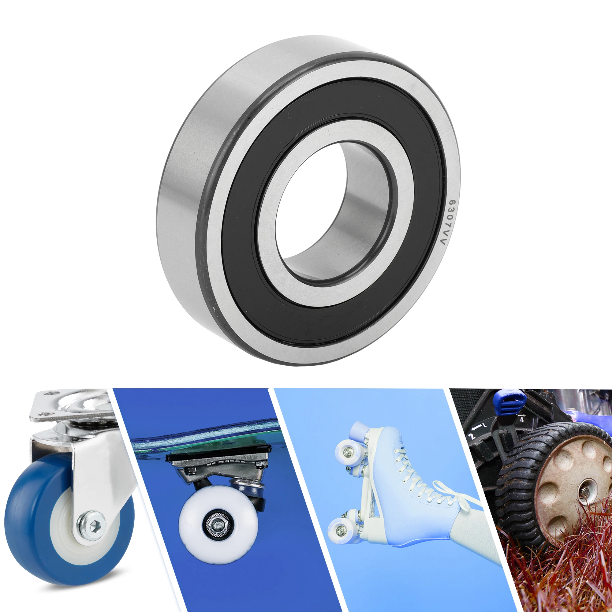 Motoforti 6307VV Deep Groove Ball Bearings P6 35x80x21mm Lubricated Bearings Double Rubber Seal Scooter Skateboard Wheel image 2