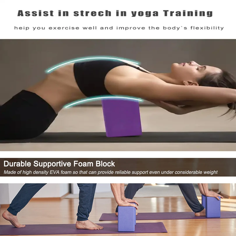 Yoga Cubes Blocks Building Pilates Bricks Sports Yoga Supplies Exercise Fitness Eva Reinforcement Mats Home Exercise Equipment