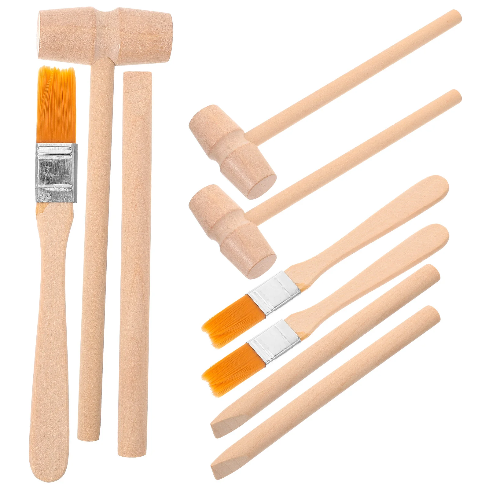 3 Sets Digging Tool Toy for Kids Archaeological Tools Excavation Toys Wooden Hammer