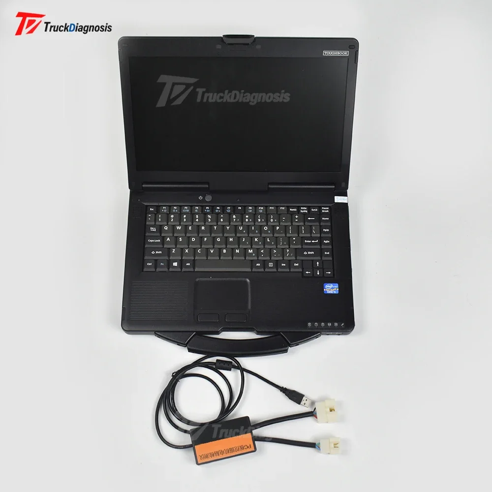 Excavator Heavy Duty Diagnostic Tool For Hitachi 4pin And 6pin Cont Connectors Cable+CF19/CF52 Laptop