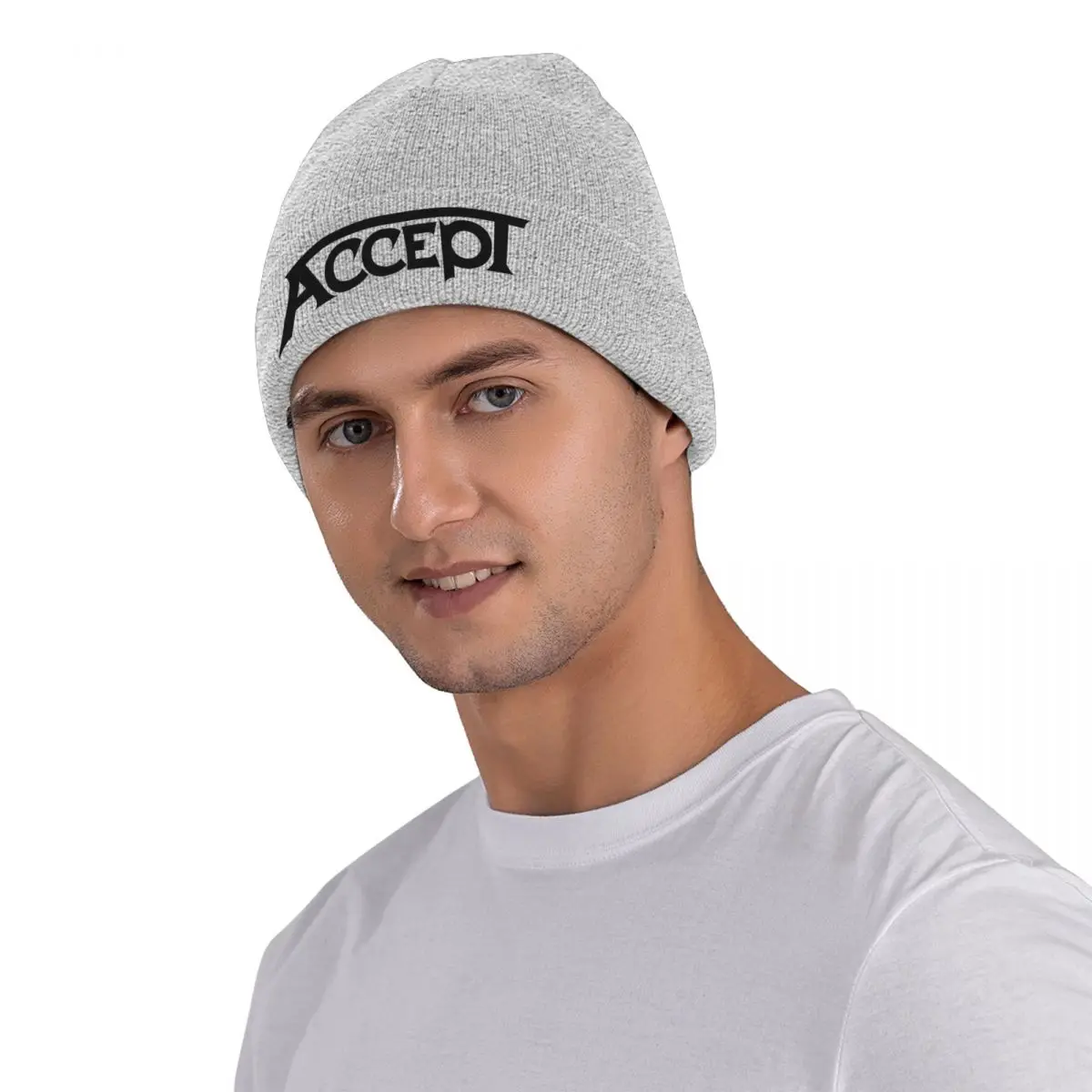 Accept Metal Music Band Rock Merch Winter Warm Knit Beanie For Unisex Knitted Skull Cap Beanies Skullies