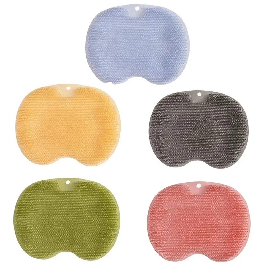 Silicone Rub Back Brush Bathroom Non-slip Wash Foot Pad Massage Shower Mat with Sucker Bath Massage Foot Exfoliating Brush Pad