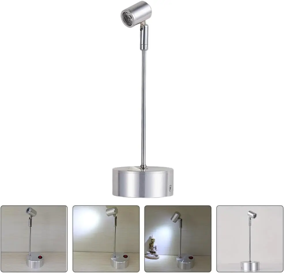 LED Dry Battery Spotlights Jewelry Counter Display Cabinet  Wedding AAA Battery Pole Small Wireless MovableSpot