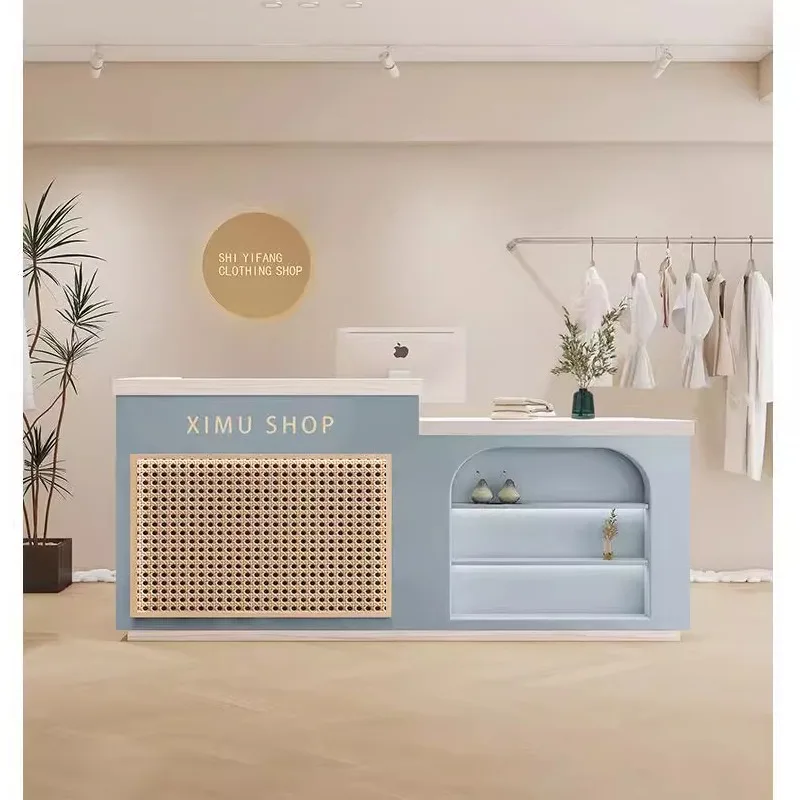 

Design Green Front Desk Reception Counter Clinic Long Classic Reception Desks Beauty Salon Mostrador Recepcion Office Furniture